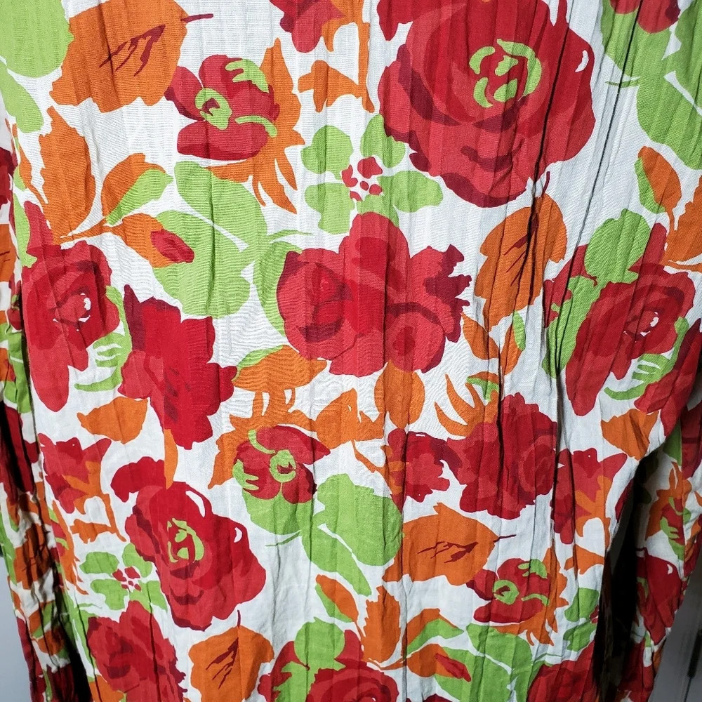 FIELDGEAR Women's Floral Ruffle Trim Buttondown Blouse Size Large NWOT - Picture 15 of 15